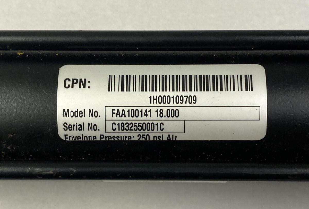 Used SCHRADER BELLOWS,FAA100141,CYLINDER 18 INCH BORE