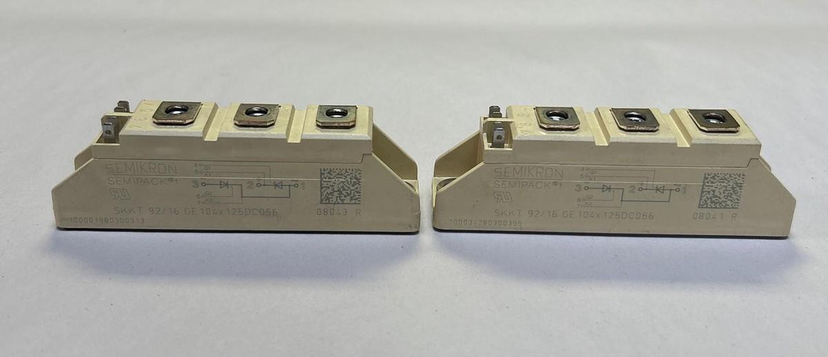 Used SEMIKRON,SKKT92/16GE104X125DC056,THYRISTOR LOT OF 2