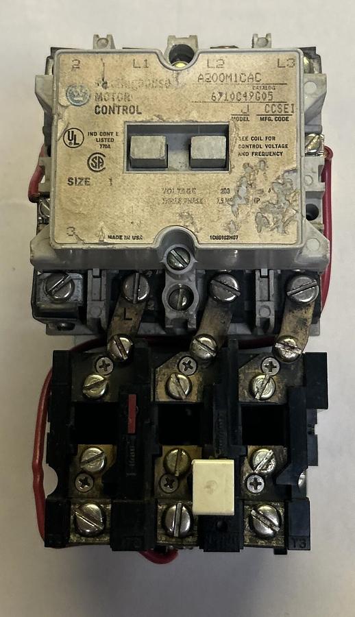 Used WESTINGHOUSE,A200M1CAC,MOTOR CONTROL SIZE 1