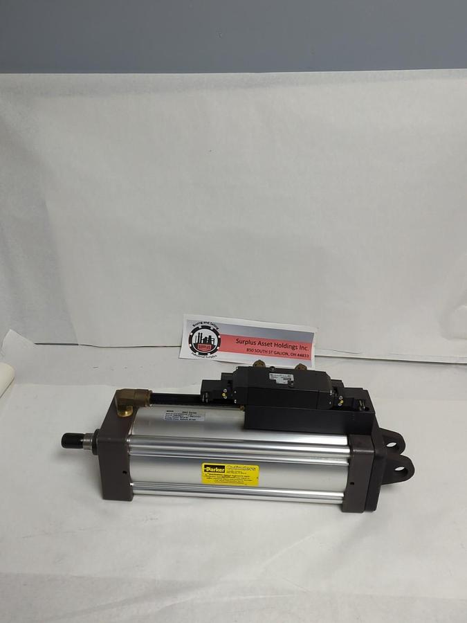 Used PARKER,CBC3MAUS14AC,CYLINDER WITH B62TAC549A SOLENOID VALVE ASSEMBLY PRE-OWNED