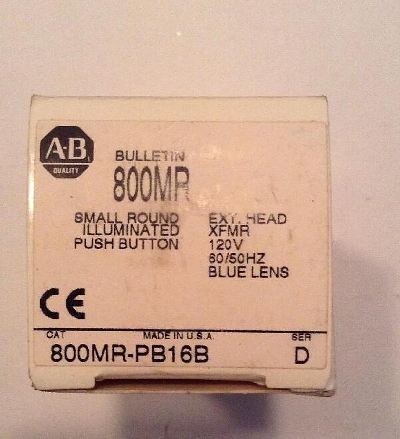 Allen-Bradley,800MR-PB168, Illuminated Push Button Blue  Series D