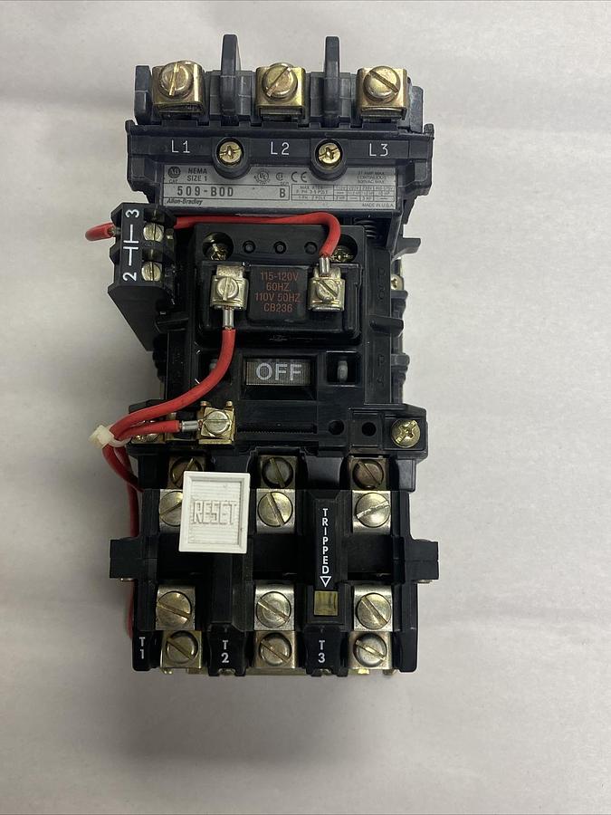 Used Allen-Bradley,509-B0D,Ser B Starter Nema Size 1