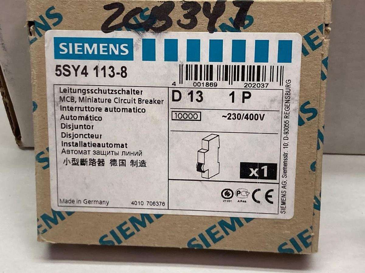 Siemens,5SY4 113-8,Breaker