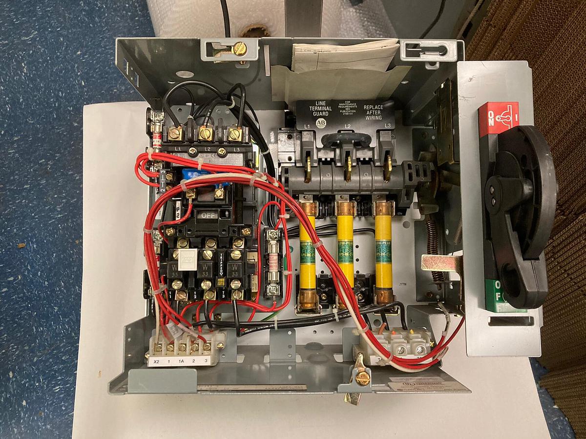 Used Allen-Bradley,2100 2112B,Size 1  Fused MCC 12 INCH Starter Feeder Bucket