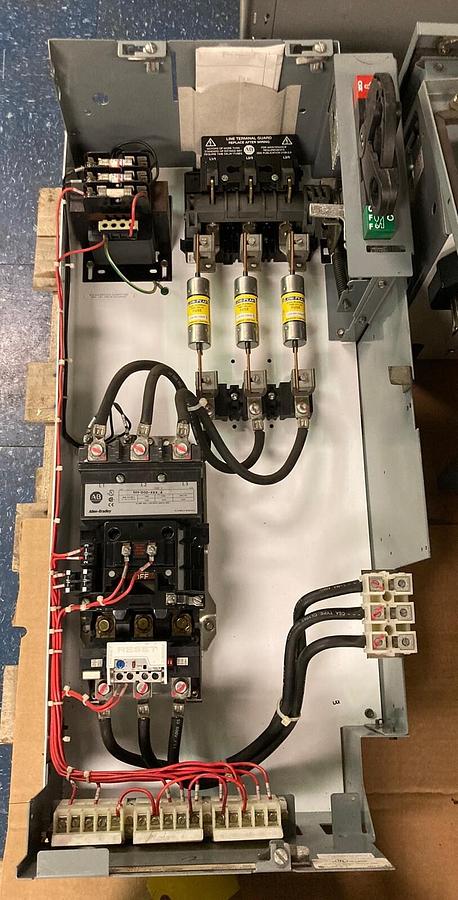 Used Allen-Bradley,2100 2112,Size 3 Fused MCC 32 Inch Starter Feeder Bucket