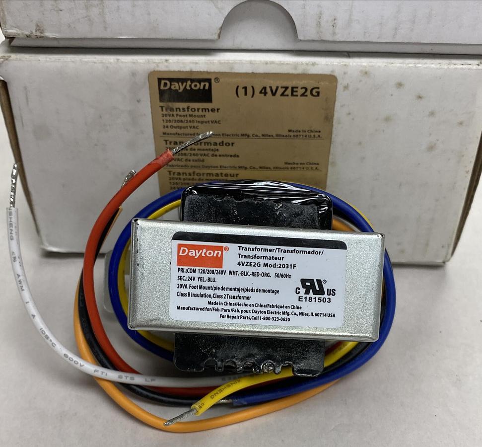 Dayton,4VZE2G,Transformer Lot Of 2 NOS