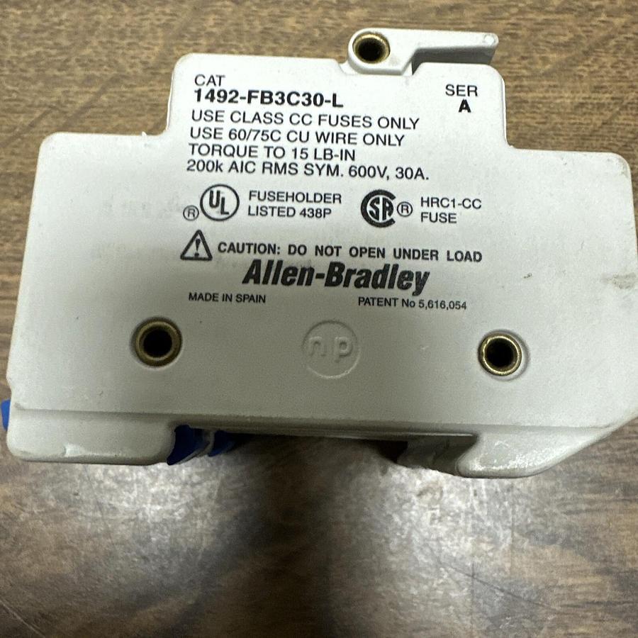 Used Allen Bradley,1492-FB3C30-L,Fuse Holder