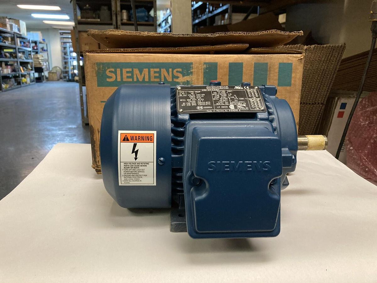Siemens,ETF5911,1 HP Epact Efficiency Motor Type RGZP 1745 RPM 143T Frame