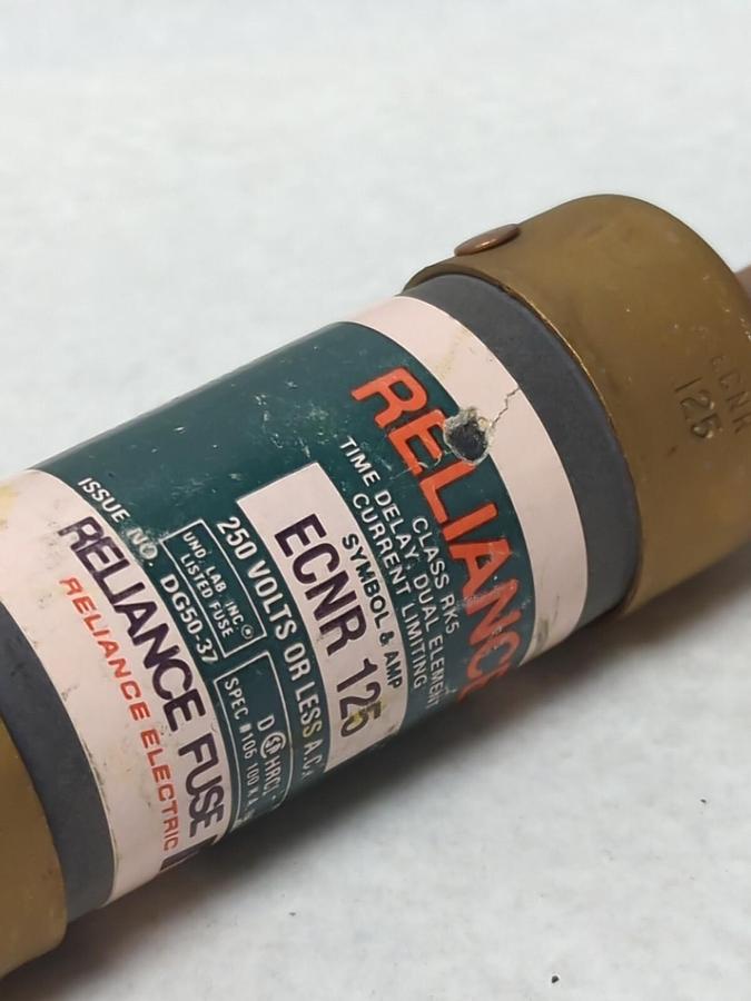 Used RELIANCE,ECNR-125,CLASS RK5 FUSE 125 AMP PRE-OWNED