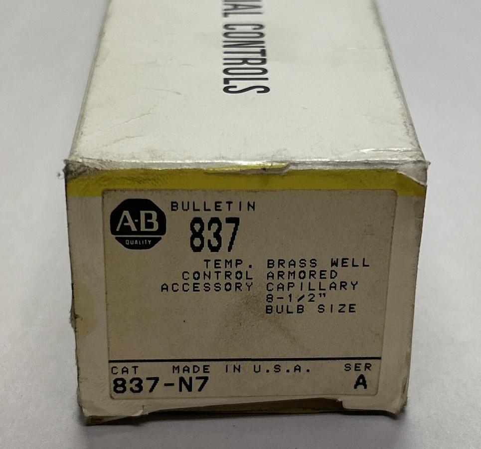 Used ALLEN BRADLEY,837-N7,BRASS ARMORED CAPILLARY NEW