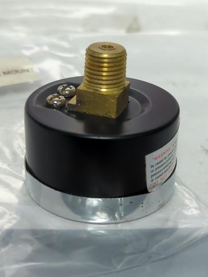 Used GAST,AE136,VACUMM GAUGE 2 INCH FACE 1/4 INCH NPT BACK MOUNT 30 HG-0 VAC
