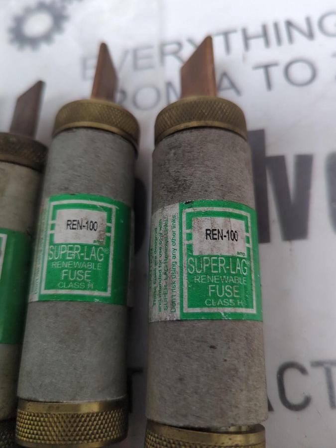 COOPER BUSSMANN,REN-100,RENEWABLE FUSES LOT OF 4 NOS