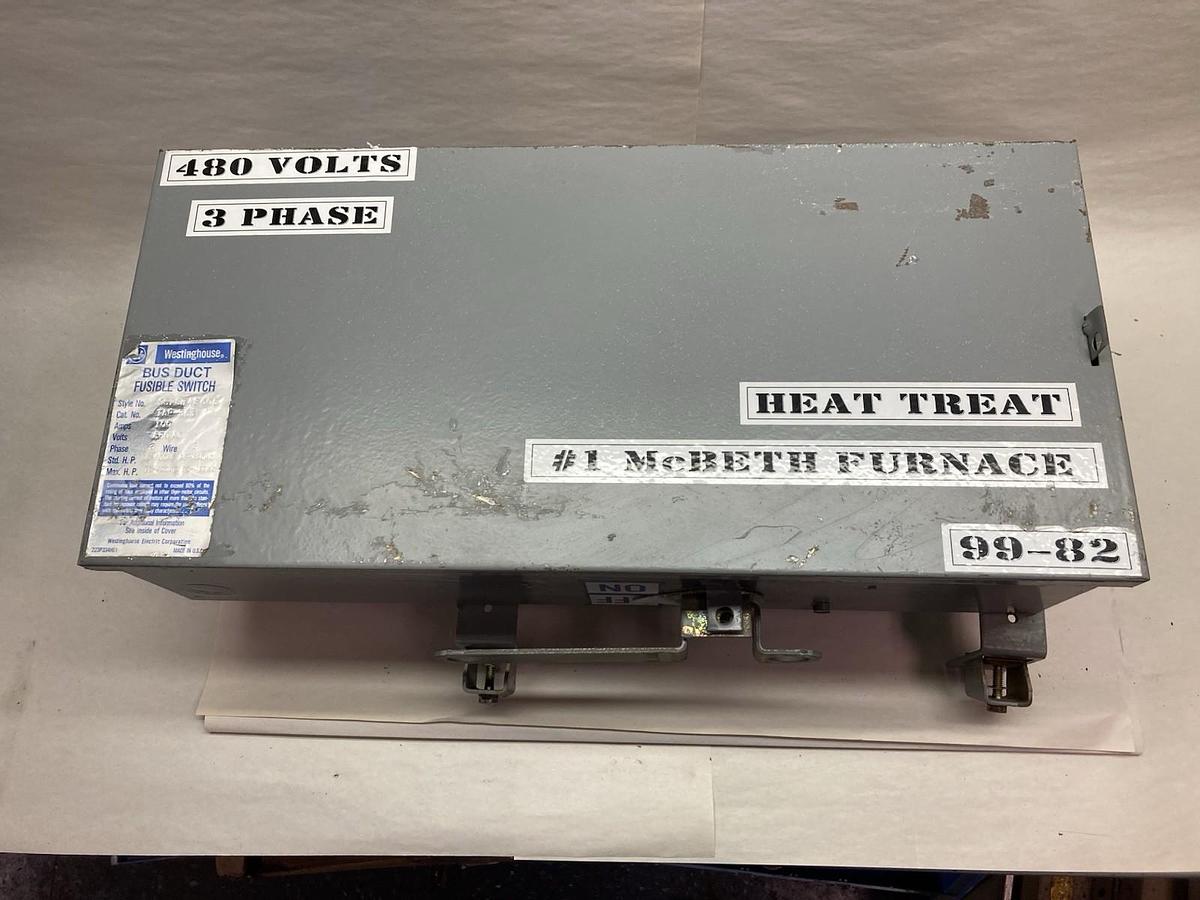 Used Westinghouse,TAP 363,3-Phase Bus Duct Fusible PLUG 100A 600Vac