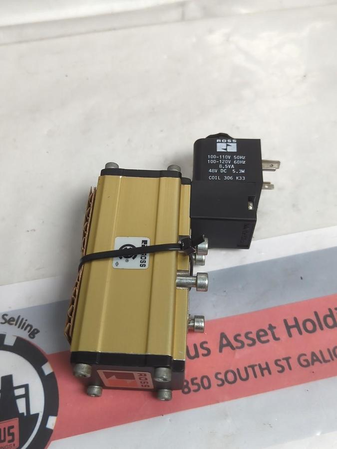 Used ROSS,W6076B2401,SOLENOID VALVE BAR 2-10 PRE-OWNED