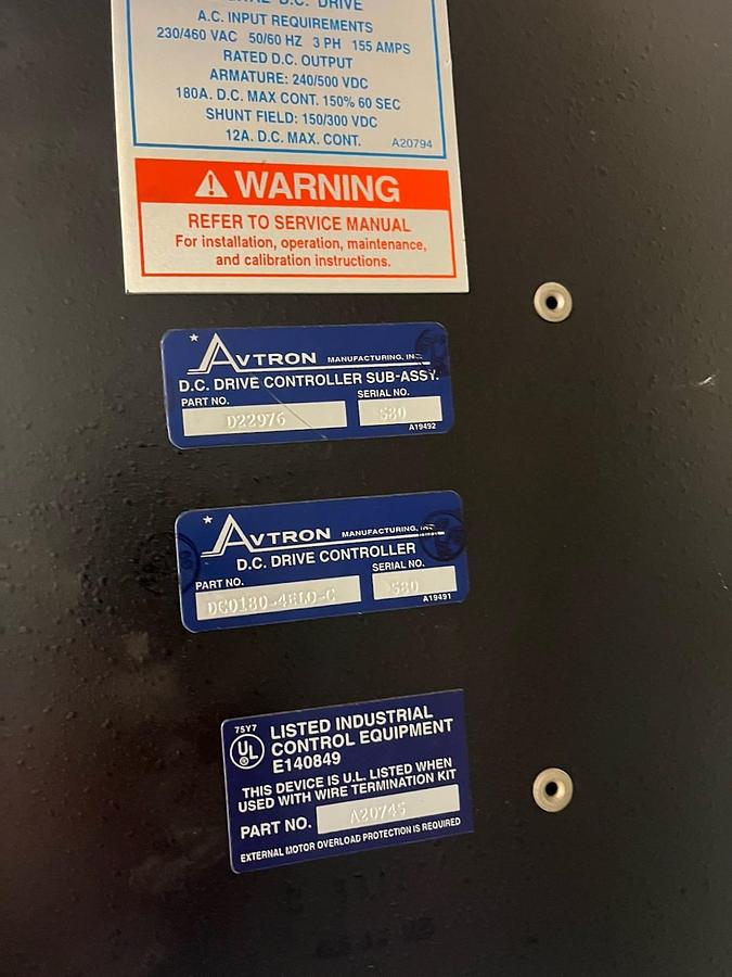 Used AVTRON,DC0180-4EL0-C,ADDVANTAGE-32 DC DRIVE CONTROLLER