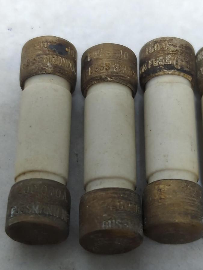 COOPER BUSSMANN,FWA 10,SEMICONDUCTOR 10 AMP FUSE LOT OF 4 NOS