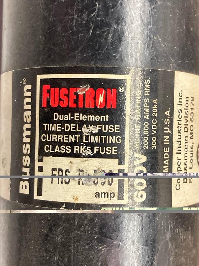 Used Fusetron,FRS-R-300,Time Delay Dual Element Fuse