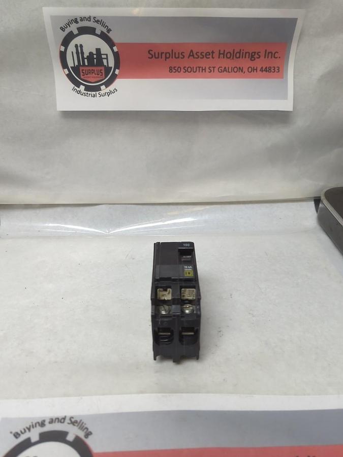 Used SQUARE D,QOB2100,CIRCUIT BREAKER 100 AMP 2-POLE PRE-OWNED