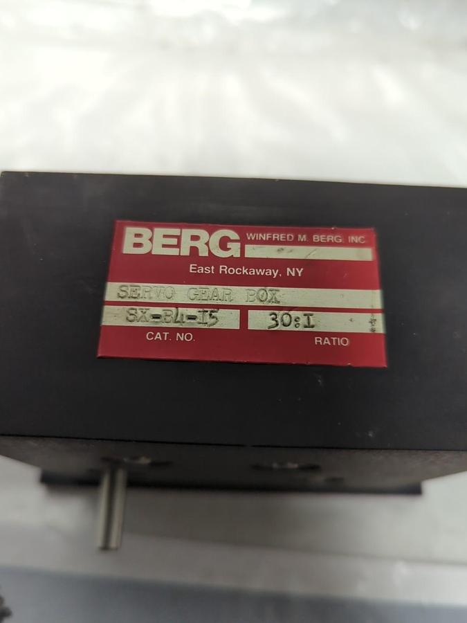 Used BERG WINFRED,SX-B4-I5,SERVO GEAR BOX 30:I RATIO PRE-OWNED