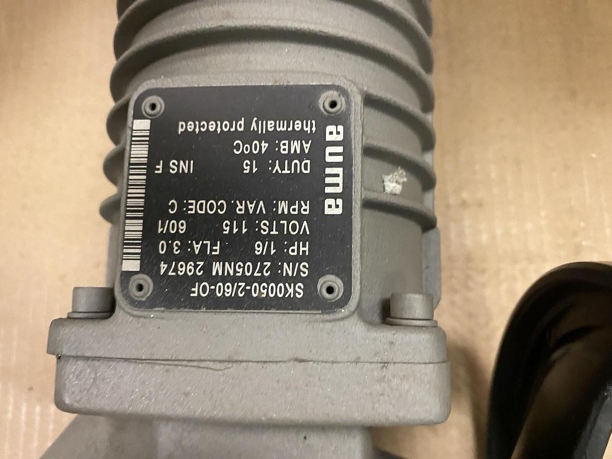 AUMA,SG07.1,ELECTRIC ACTUATOR SK0050-2/60-OF MOTOR 1/6HP 115V