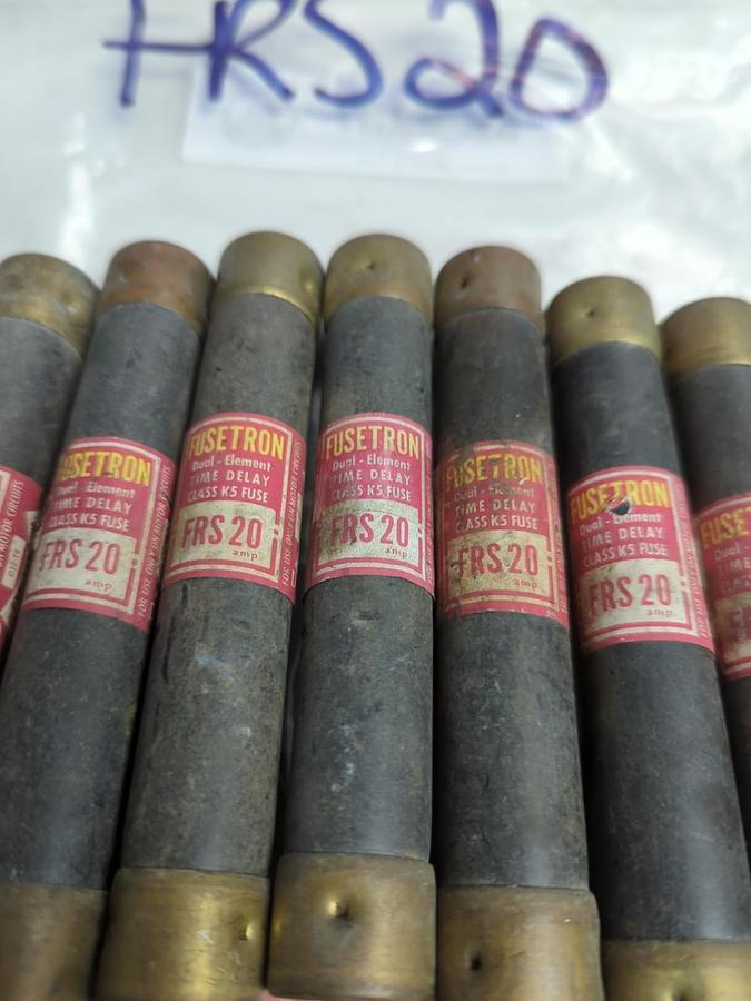 Used COOPER BUSSMANN,FRS-20,FUSETRON 20 AMP FUSE LOT OF 11 PRE-OWNED