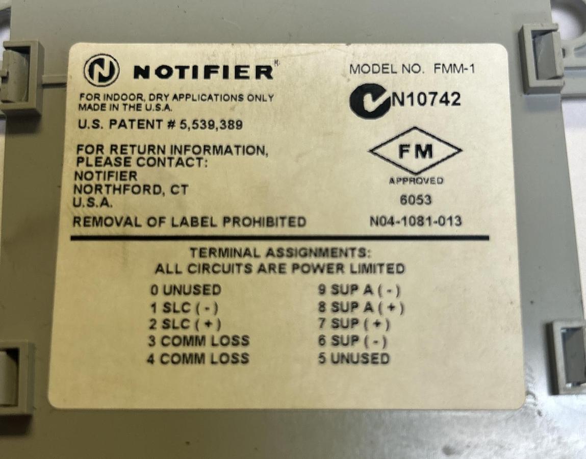 Used NOTIFIER,FMM-1,MONITOR MODULE