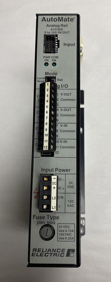 Used Reliance,61C350,Analog Rail 0 To 10V IN/OUT