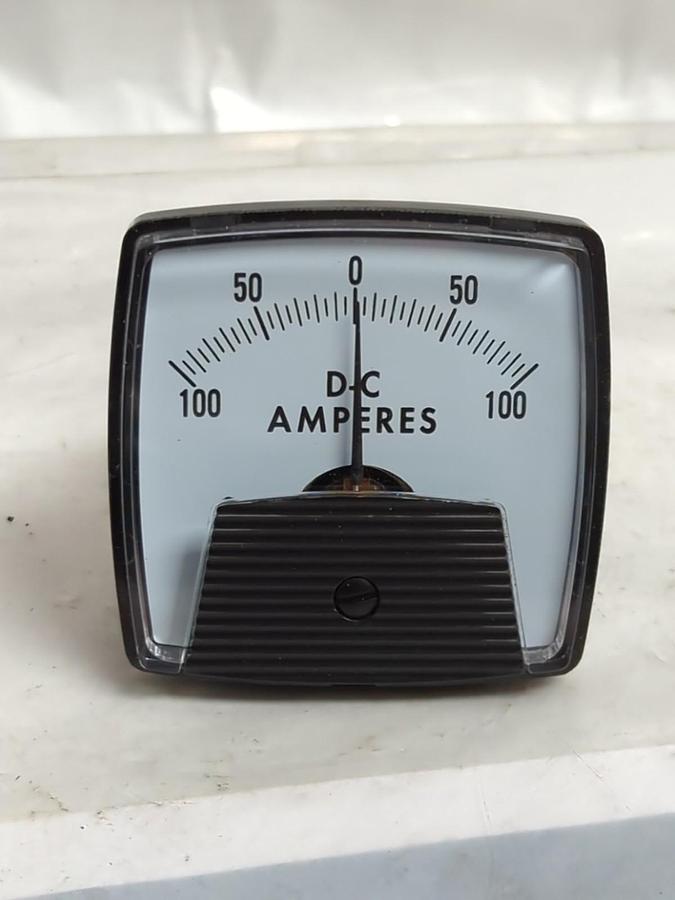 PC.S,ST70DC100MVU100ADC,PRESSURE GAUGE -100-0-+100 DC AMPERES NOS