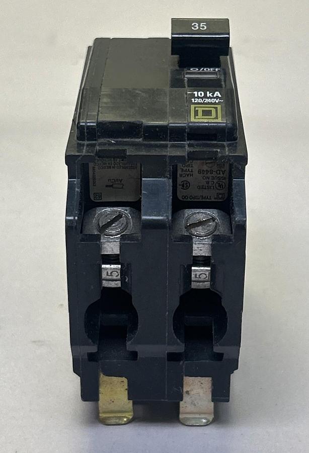 Used SQUARE D,QO235,CIRCUIT BREAKER 35A 120/240V 2P