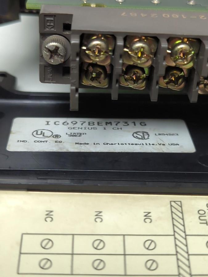 Used GE FANUC,IC697BEM731G,GENIUS BUS CONTROLLER 1-CHANNEL PRE-OWNED