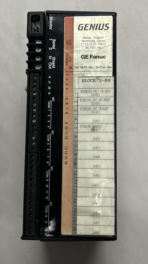 Used GE FANUC,IC660EBR101/IC660EBR101C,GENIUS BLOCK RELAY OUTPUT MODULE