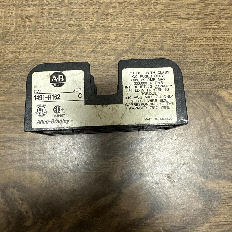 Used Allen Bradley,1491-R162,Fuse Block 30 Amp