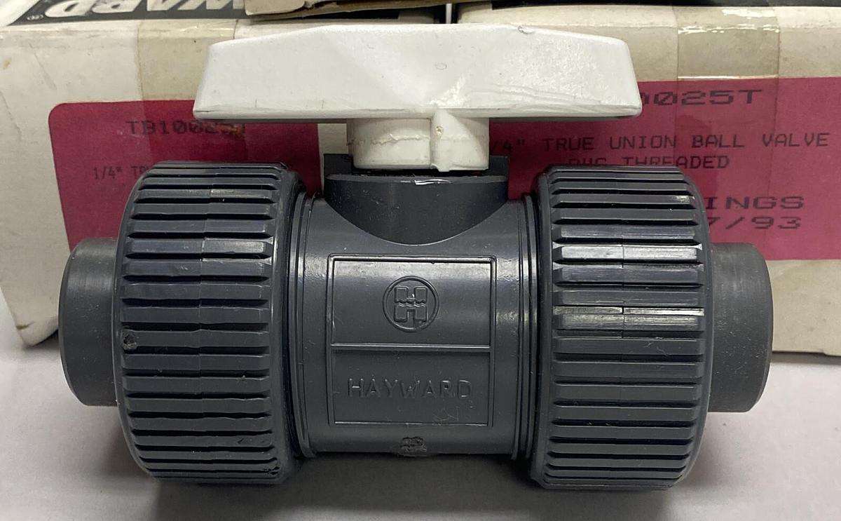 Hayward,TB10025T,Ball Valve True Union 1/4 INCH Lot Of 3 NOS