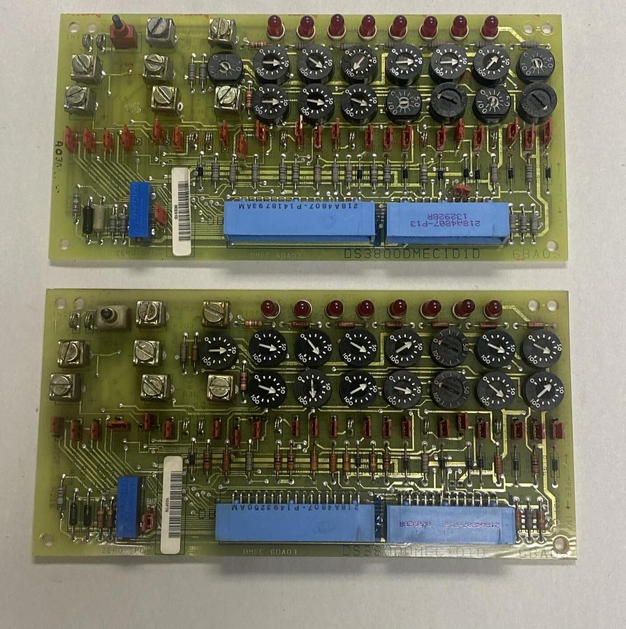 Used GENERAL ELECTRIC,DS3800DMEC1D1D,MOTOR EXCITER CONTROL PC BOARD LOT OF 2