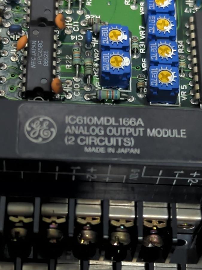Used GE FANUC,IC610MDL166A,ANALOG OUTPUT MODULE 2-CIRCUITS PRE-OWNED