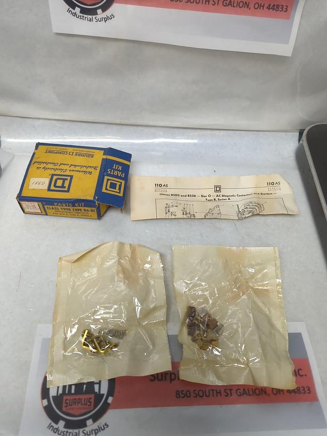 SQUARE D,9998 BA-81,REPLACEMENT CONTACTS SIZE 0 TYPEB SERIES K NOS