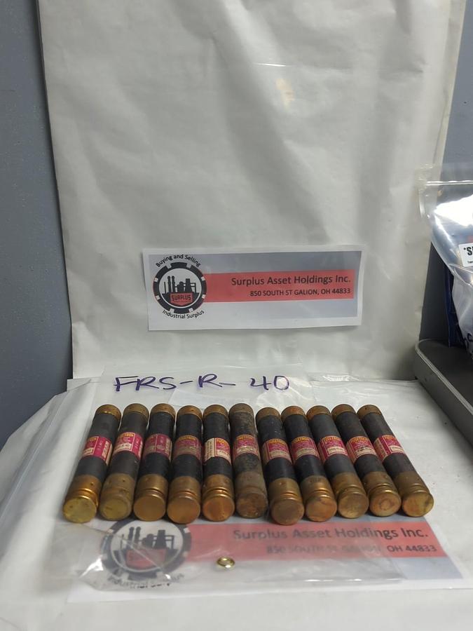 Used COOPER BUSSMANN,FRS-R-40,FUSETRON 40 AMP FUSE LOT OF 11 PRE-OWNED