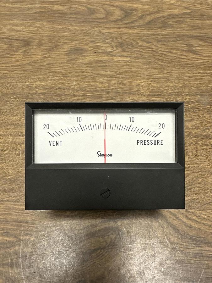 Simpson,Model 523,Pressure Guage 20-0-20