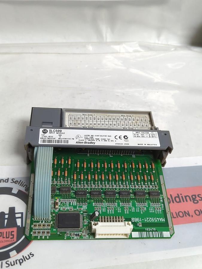 Used ALLEN BRADLEY,1746-IB32,SERIES D SLC500 INPUT MODULE PRE-OWNED