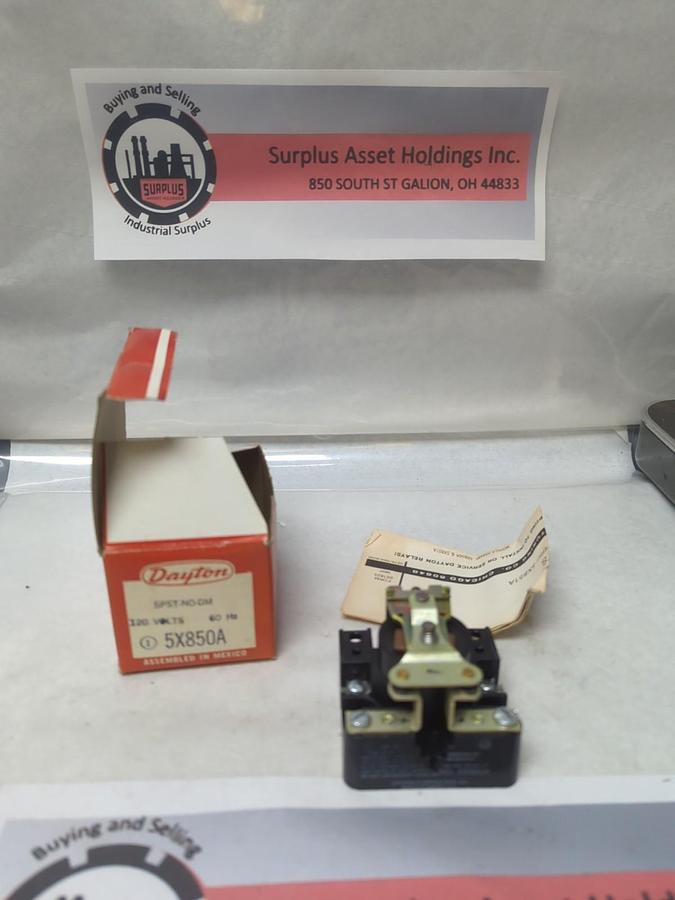 DAYTON,5X850A,GENERAL PURPOSE RELAY 120V 60HZ NOS