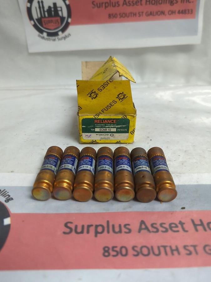 RELIANCE,ECNR 10,TIME-DELAY 10 AMP FUSES BOX OF 7 NOS