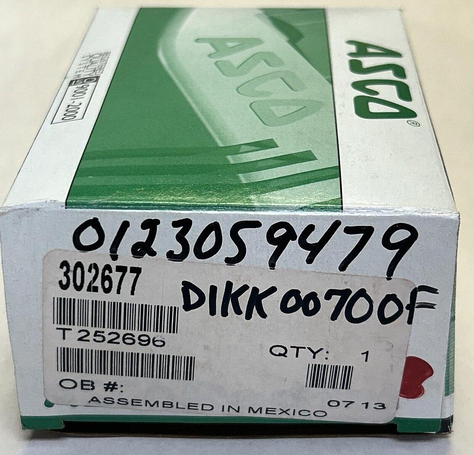 Used ASCO,302677,SOLENOID REBUILD KIT NEW