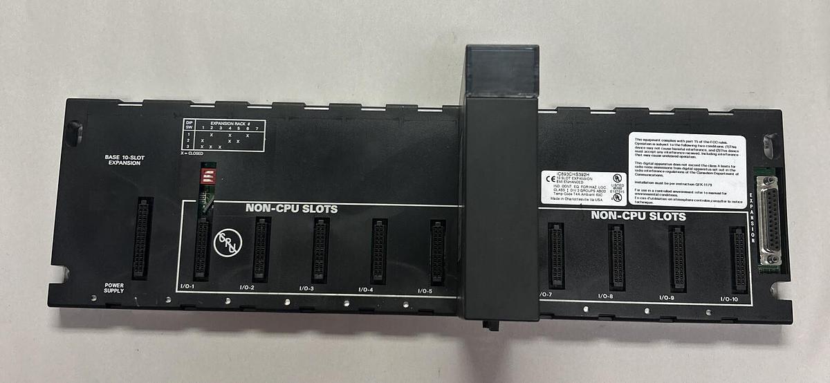 Used GE FANUC,IC693CHS392H,10-SLOT EXPANSION RACK WITH FILLER MODULE