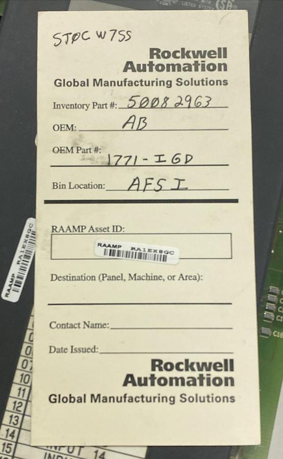 Used ALLEN BRADLEY,1771-IGD TTL,INPUT MODULE REFURBISHED