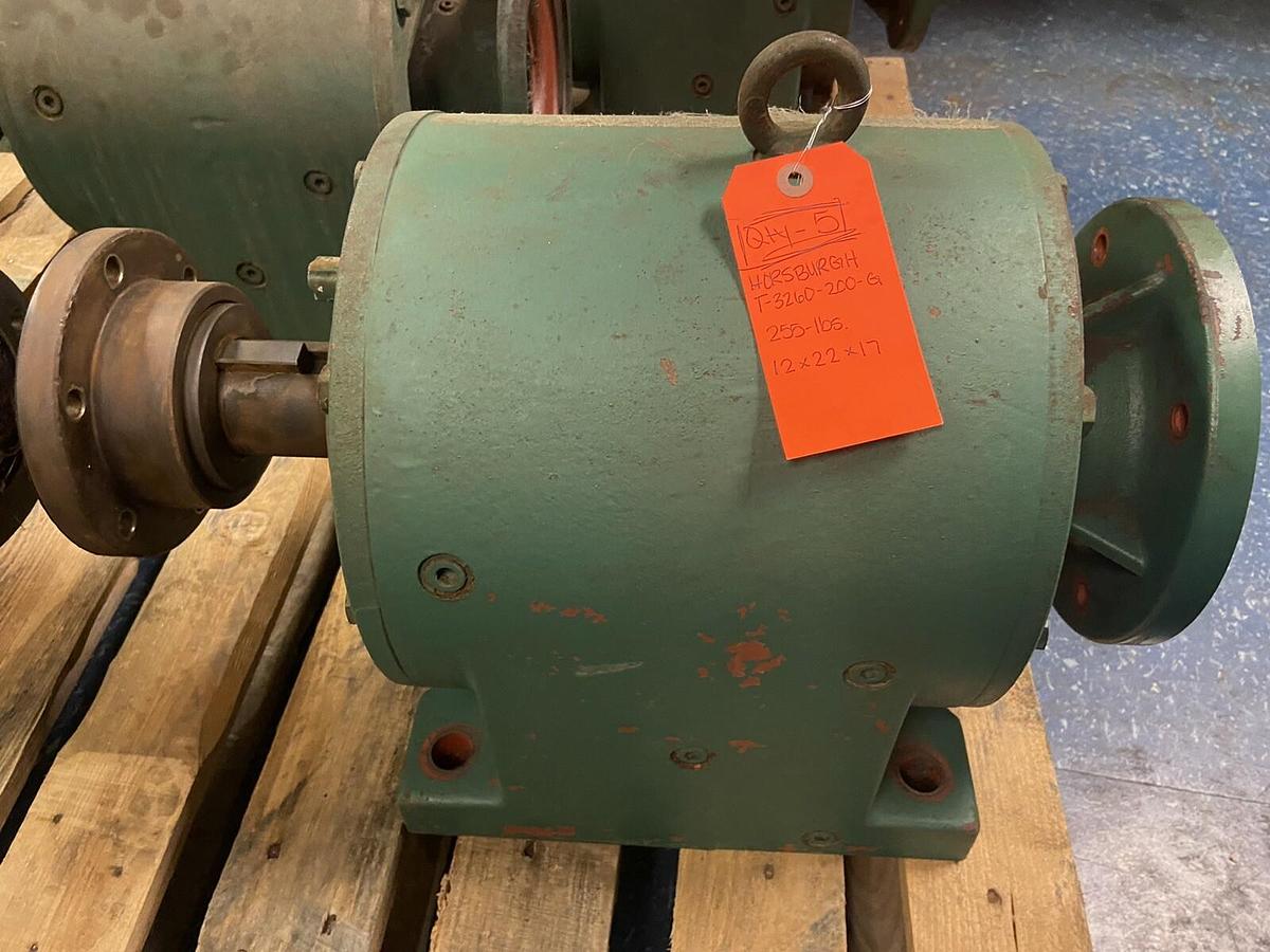 Used Horsburgh & Scott,T-3260-200-G,Speed Reducer Ratio 124:1 CG180-30 3Hp