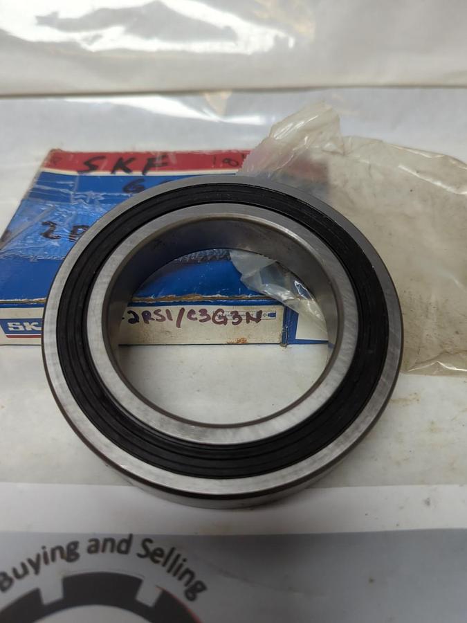 SKF,6014-2RS1/C3G3N,RUBBER SEALED DEEP GEOOVE BALL BEARING NOS