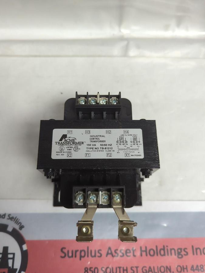 Used ACME TRANSFORMER,TB-81212,TRANSFORMER 150A 50/60HZ PRE-OWNED