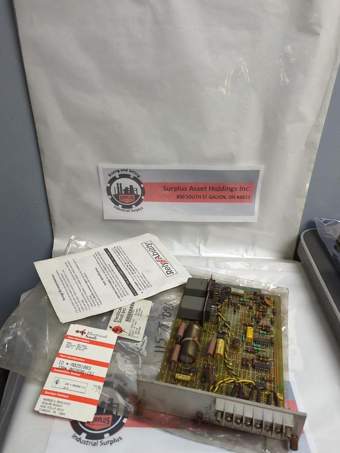 Used RELIANCE ELECTRIC,0-51874,SSCA STATIC SEQUINCE CARD MODULE PRE-OWNED