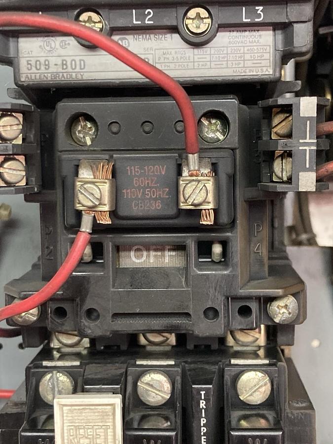 Used Allen-Bradley,2112B FVNR,12 Inch Size 1 Starter FUSED MCC Bucket