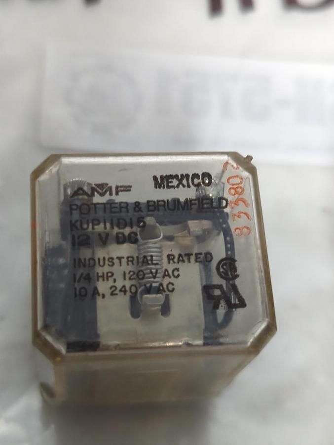 Used POTTER & BRUMFIELD,KUP-11D15,RELAY LOT OF 2 PRE-OWNED